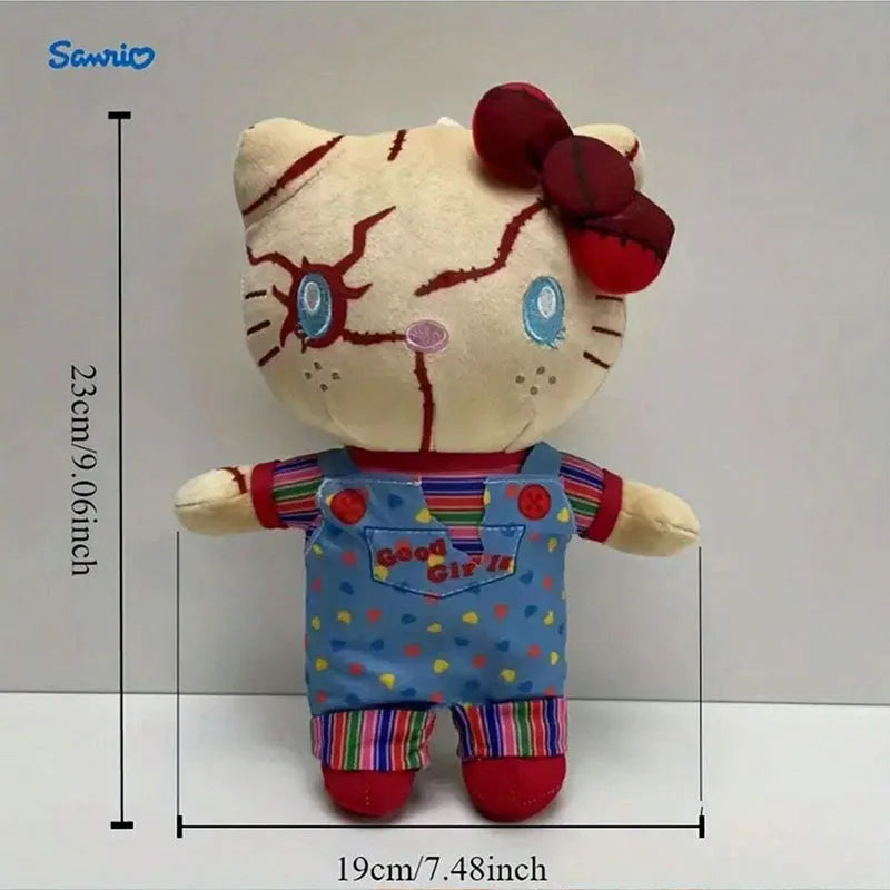 25CM Sanrio Kuromi Plush Doll Halloween Plush Stuffed Toy Ghost Baby Chucky Cute Kitty Halloween Party Decoration Props Gift