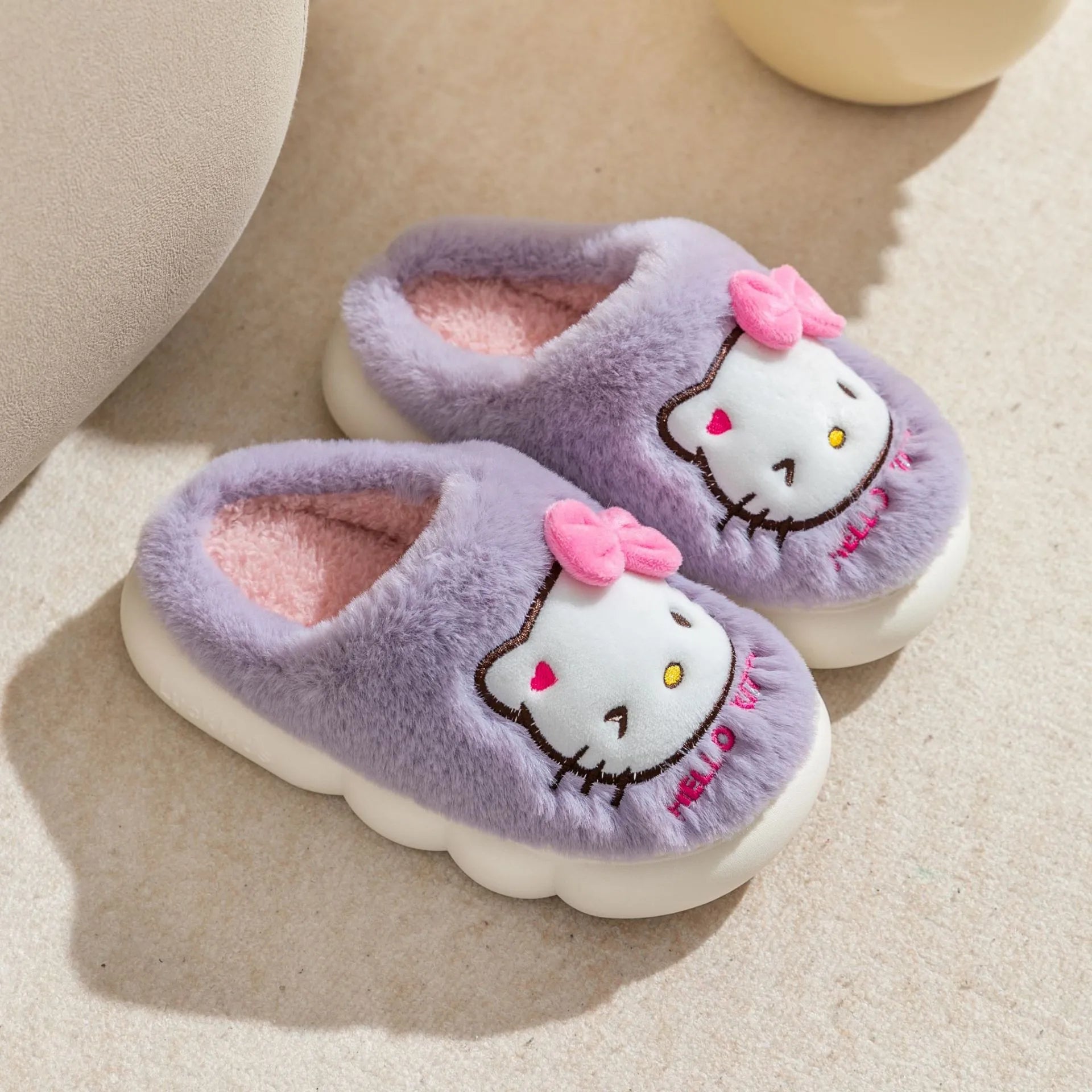 Hello Kitty Plush Slippers 