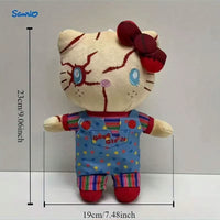 25CM Sanrio Kuromi Plush Doll Halloween Plush Stuffed Toy Ghost Baby Chucky Cute Kitty Halloween Party Decoration Props Gift